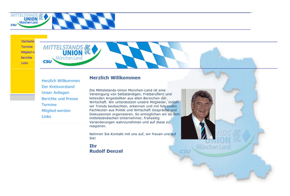 am 26.03.2012 Der neue Internetauftritt der Mittelstands-Union München-Land ist online